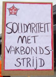 Solidariteitsactie voor vakbondsactivist Scapino geslaagd