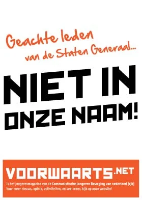 Niet in onze naam!