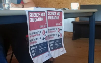 Contribution of the CJB at the event “Science and Education: In the interest of the monopolies, or in the interest of the people?”