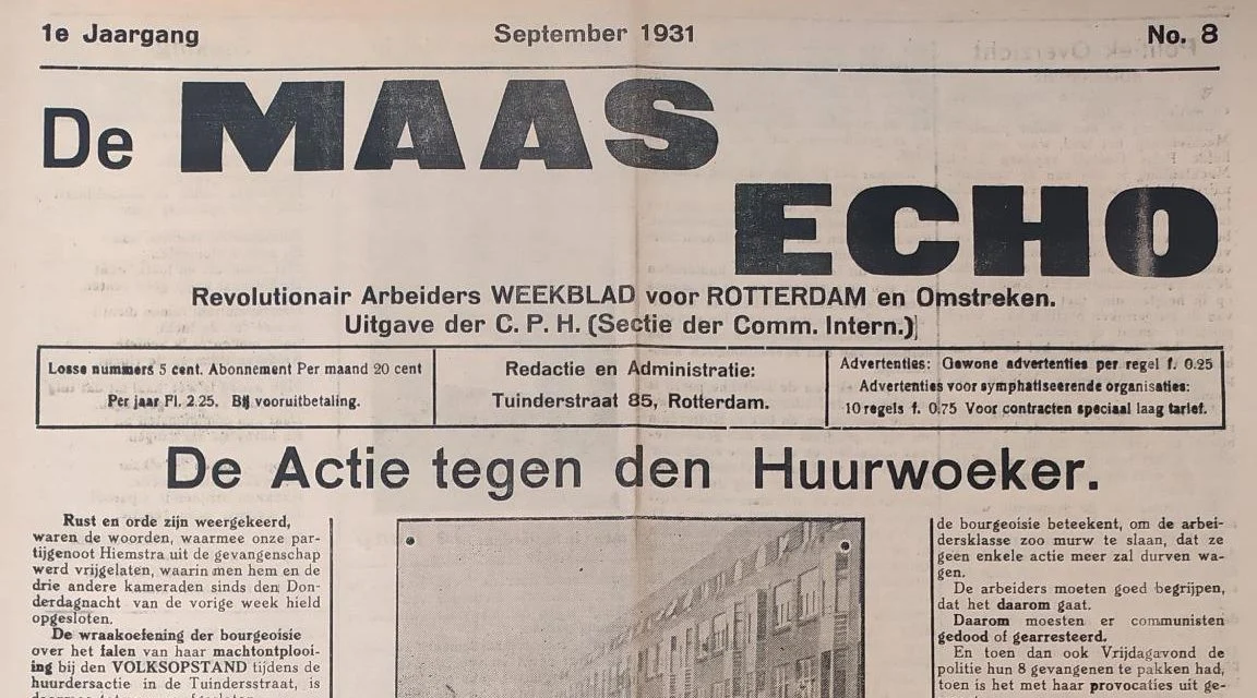 De Rotterdamse huurstakingen van de Jaren ‘30
