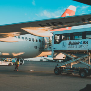 Een ambulift op schiphol